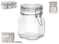 Dza sklenen hermetick 0,75l FIDO