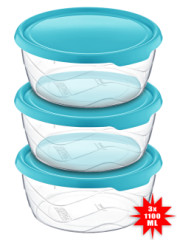 Ndoba skladovacia okrhla sada 3ks (3 * 1100 ml)
