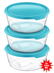 Ndoba skladovacia okrhla sada 3ks (3 * 1750 ml)