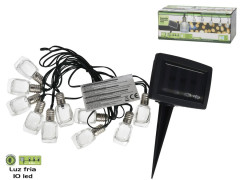 Svetlo solrne reazov 3,8m 10x biela LED