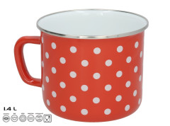 Hrnek smaltovan s ukom 1,4l ENAMEL