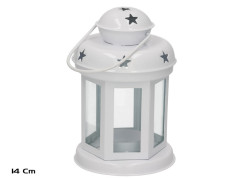 Lamp biely 10x10x14 cm