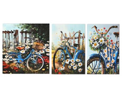 Obraz rune maovan bicykel 40x60x1 cm 3 druhy