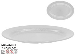 Tanier ovlny 42x29 cm biely NOVA