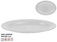 Tanier ovlny 51x36 cm biely NOVA