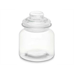 D�za okr�hla sklenen� s vie�kom 600ml
