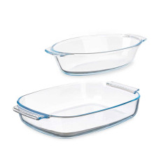 Misa zapekacia sklenen� 2ks 700 ml + 2000 ml