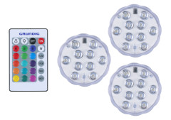 LED svetlo IP65 3 ks s ovl�dan�m RGB