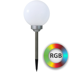 LED svietidlo solrne KULA 20cm RGB