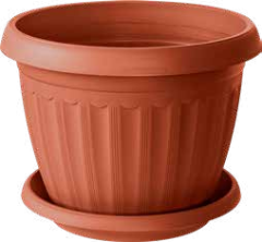 Kvetin�� kruhov� INFINITTY s miskou 18,5cm 2L terakota