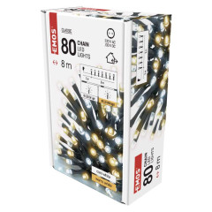 Reaz vianon 80 LED 8 m, tepl/studen biela, vonkajia/vntorn, asova (D4AN04)