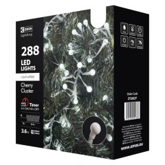 Reaz vianon 288 LED  strapec, 2.4 m, vonkajia, studen biela, asova (ZY2032T)