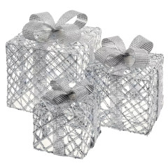 Dareky svietiace LED, 3 vekosti, vntorn, studen biela, asova (DCFC10)