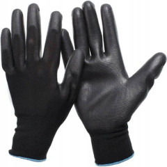 Rukavice pracovn LaBear PU608B ierne 10/XL